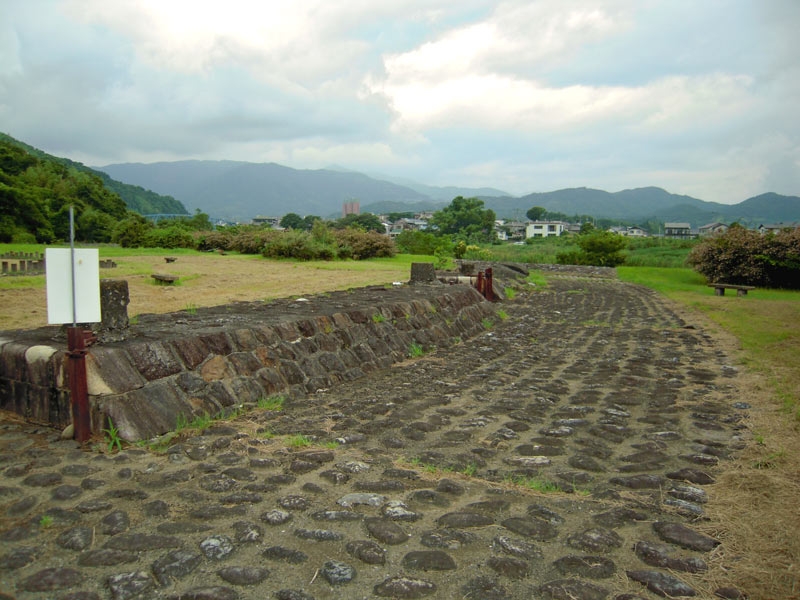 山田堰跡の風景